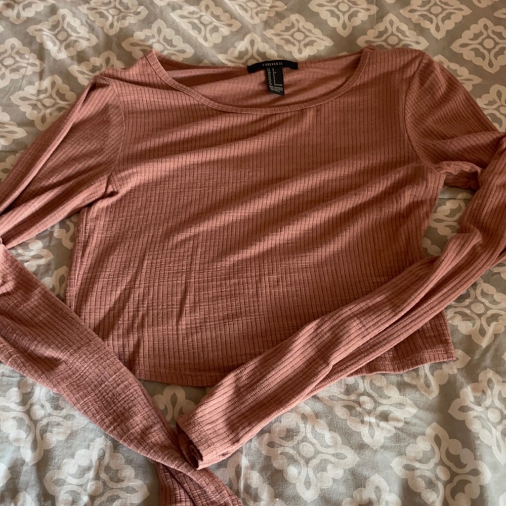 Long sleeve blush top